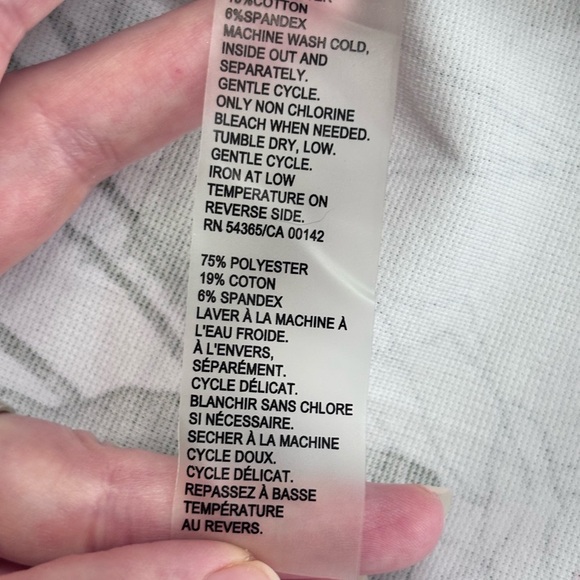 Allison Daley White and Pink Open FrontSoft Blazer with Floral Design Large - Picture 6 of 12